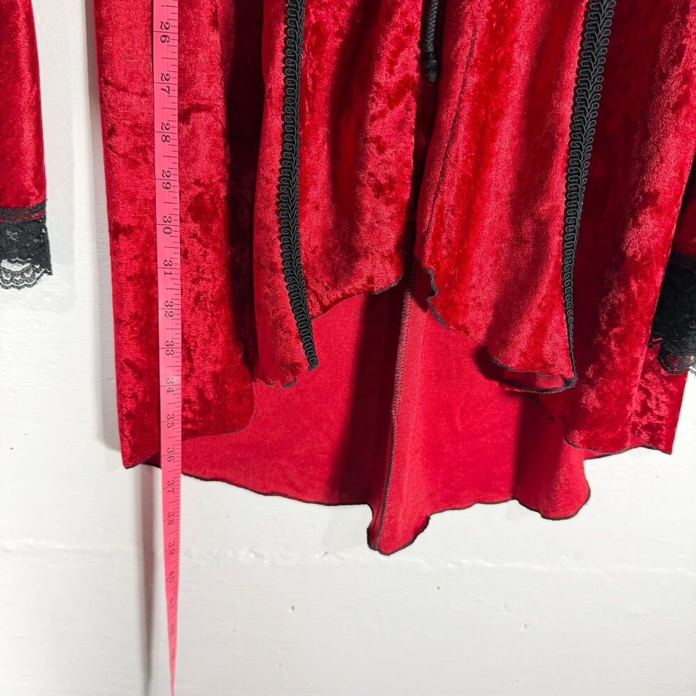 Lip Service Red Velvet Gothic Corset Dress Lace Up Mini Plus 2X VTG Y2K - Picture 13 of 13